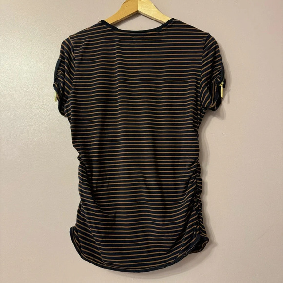 Michael Kors Black and Brown Striped Top - Picture 8 of 8